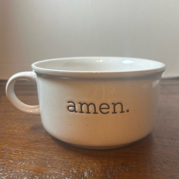 Artisan Collection White AMEN Coffee Tea Ceramicc Mug - Picture 4 of 6